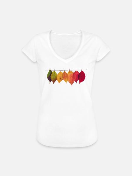 autumn - Frauen Vintage T-Shirt - Weiß