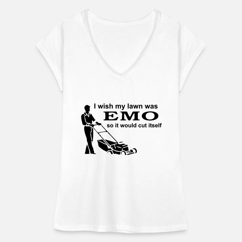 I Wish My Lawn Was Emo So It Would Cut Itself Women's Vintage T-Shirt