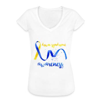 Down-Syndrom-Bewusstsein - Frauen Vintage T-Shirt - Weiß - Vorne