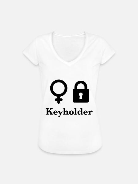 Keyholder - Frauen Vintage T-Shirt - Weiß