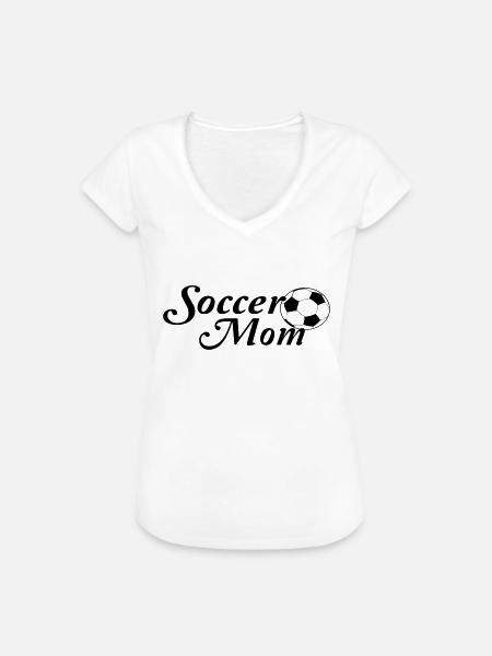 Fussballmama - Frauen Vintage T-Shirt - Weiß