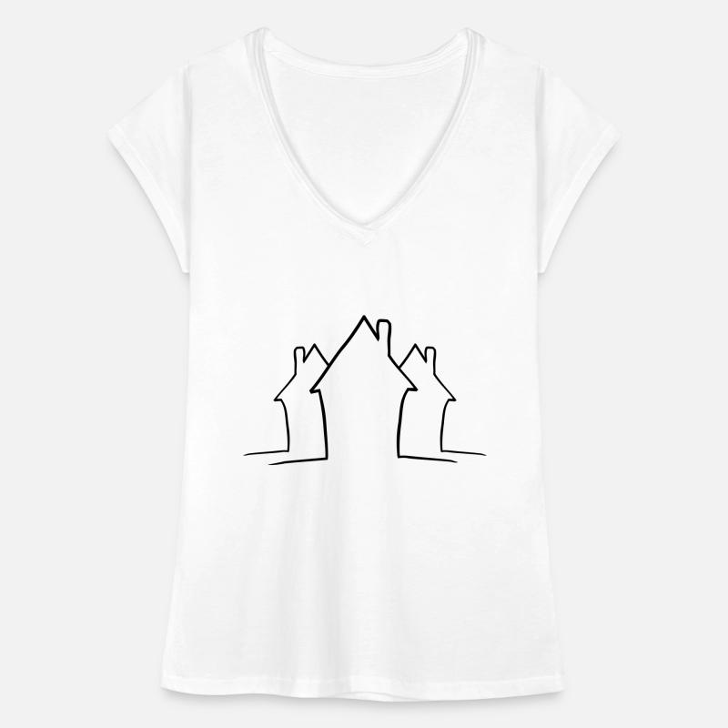 Lignes de maisons de quartier T-shirt vintage Femme