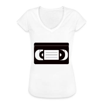 VHS video cassette - Women's Vintage T-Shirt - white - Front - Danielle (179cm)