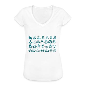 BIB NATURE - Frauen Vintage T-Shirt - Weiß - Vorne - Danielle (179cm)