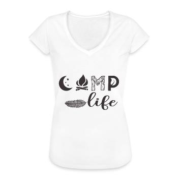 Camp live - Women's Vintage T-Shirt - white - Front - Danielle (179cm)