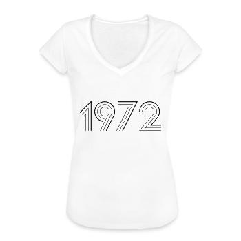 1972 - Frauen Vintage T-Shirt - Weiß - Vorne