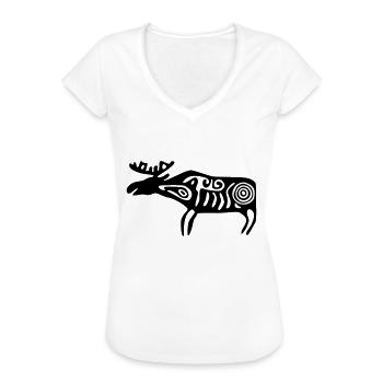 Elch Sámi Samen - Frauen Vintage T-Shirt - Weiß - Vorne - Danielle (179cm)