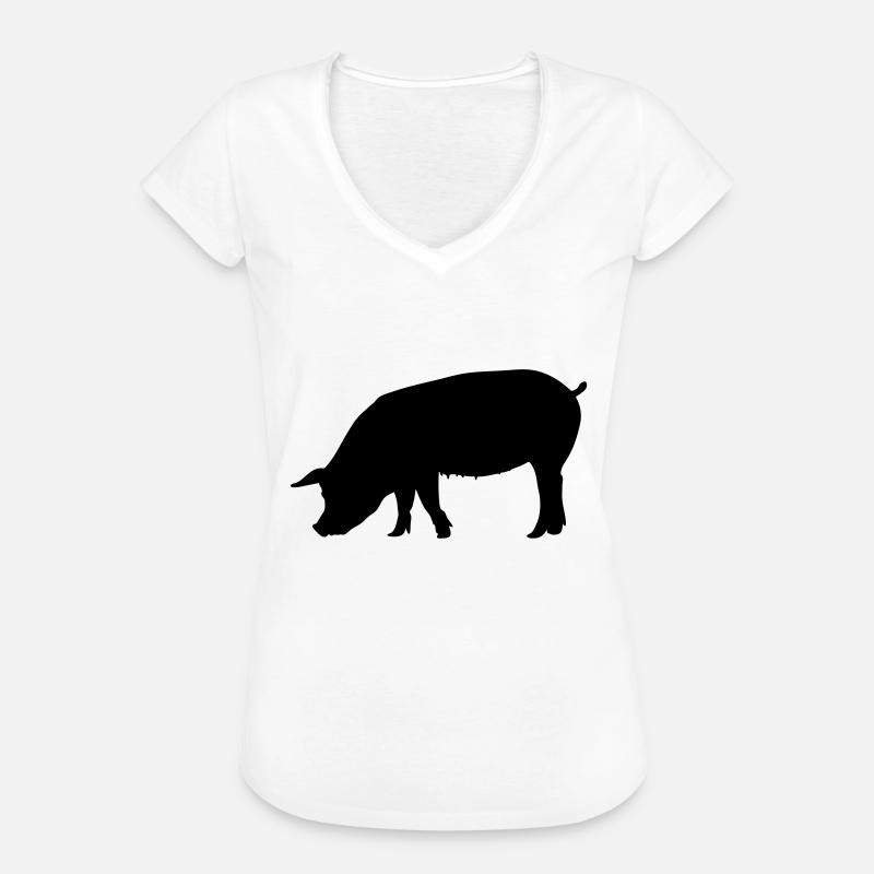 Pig - Women's Vintage T-Shirt - white