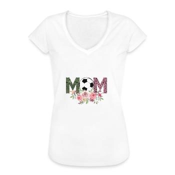 Fußball Mama - Frauen Vintage T-Shirt - Weiß - Vorne