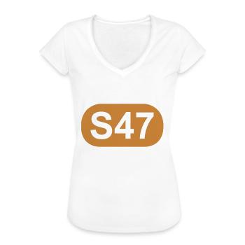 S-Bahn Berlin S47 - Frauen Vintage T-Shirt - Weiß - Vorne