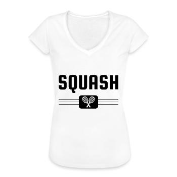 Squash Sport Game Match Champion Victory - T-shirt vintage Femme - blanc - Devant - Danielle (179cm)