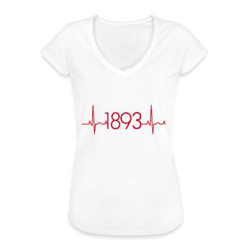 1893 Herzschlag Stuttgart Fußball - Frauen Vintage T-Shirt - Weiß - Vorne