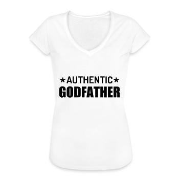Godmother Godfather Patin Pate Parrain Marrraine - Women's Vintage T-Shirt - white - Front - Danielle (179cm)