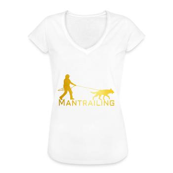 Mantrailing Gold - Frauen Vintage T-Shirt - Weiß - Vorne