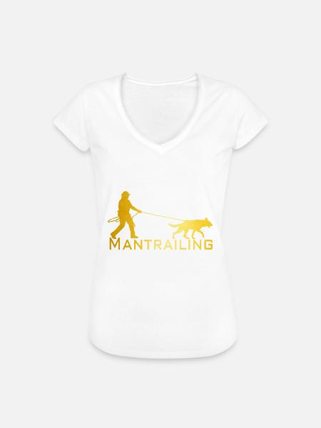 Mantrailing Gold - Frauen Vintage T-Shirt - Weiß
