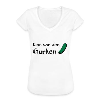 Eine von den Gurken - Frauen Vintage T-Shirt - Weiß - Vorne - Danielle (179cm)