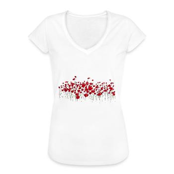 Klatschmohn Mohn Blumen - Frauen Vintage T-Shirt - Weiß - Vorne