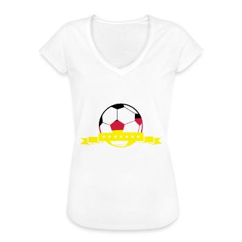 fussball deutschland - Frauen Vintage T-Shirt - Weiß - Vorne