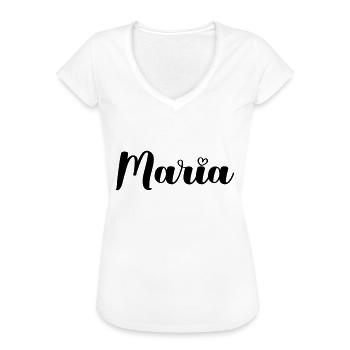 Maria - Women's Vintage T-Shirt - white - Front - Danielle (179cm)