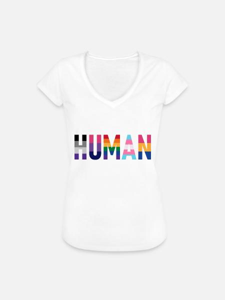 Human Flags - Frauen Vintage T-Shirt - Weiß