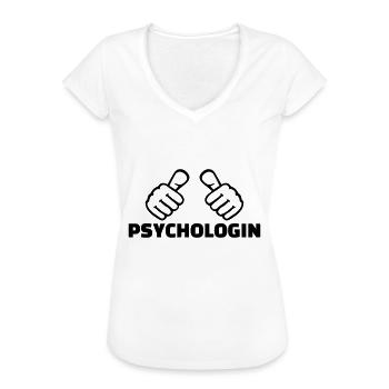 Psychologin - Frauen Vintage T-Shirt - Weiß - Vorne - Danielle (179cm)