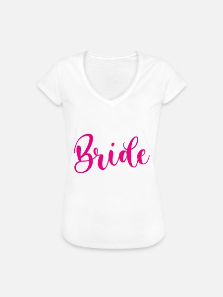Bride Shirt - Frauen Vintage T-Shirt - Weiß