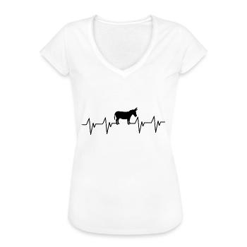 Donkey Esel - Frauen Vintage T-Shirt - Weiß - Vorne