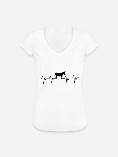 Donkey Esel - Frauen Vintage T-Shirt - Weiß