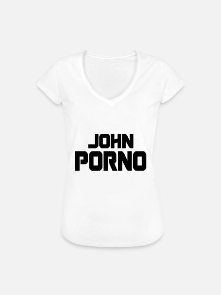 John Porno - Frauen Vintage T-Shirt - Weiß