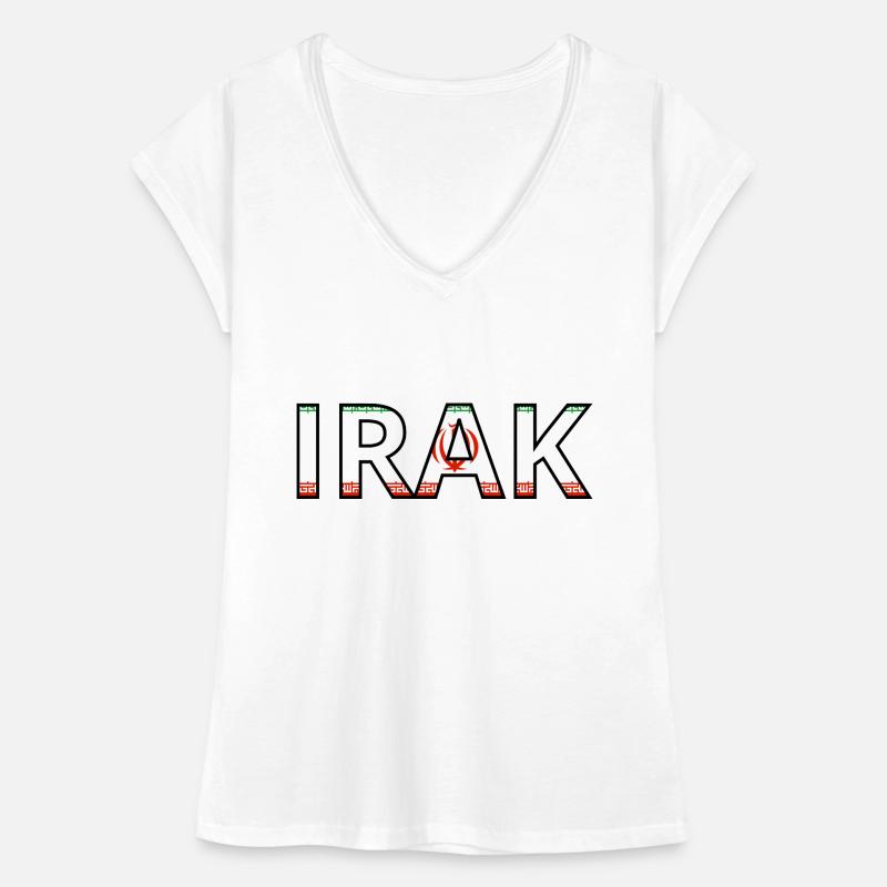 Drapeau Irak T-shirt vintage Femme