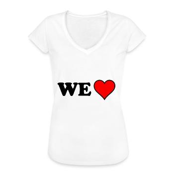 We Love (Cooper Black) - Frauen Vintage T-Shirt - Weiß - Vorne