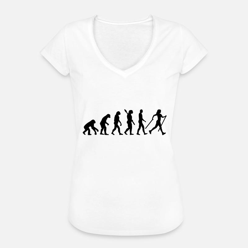 Évolution Nordic Walking - T-shirt vintage Femme - blanc