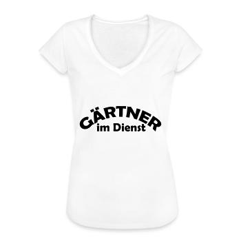 gärtner im dienst - Frauen Vintage T-Shirt - Weiß - Vorne - Danielle (179cm)