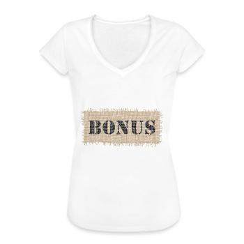 Bonus - Frauen Vintage T-Shirt - Weiß - Vorne - Danielle (179cm)