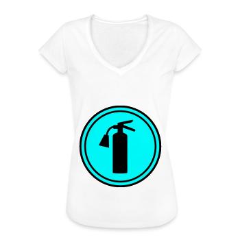 Fire extinguisher symbol - Women's Vintage T-Shirt - white - Front - Danielle (179cm)