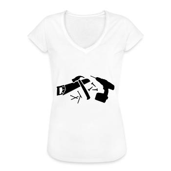 Tools - Women's Vintage T-Shirt - white - Front - Danielle (179cm)