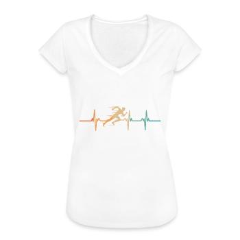 Herzrasen - Frauen Vintage T-Shirt - Weiß - Vorne