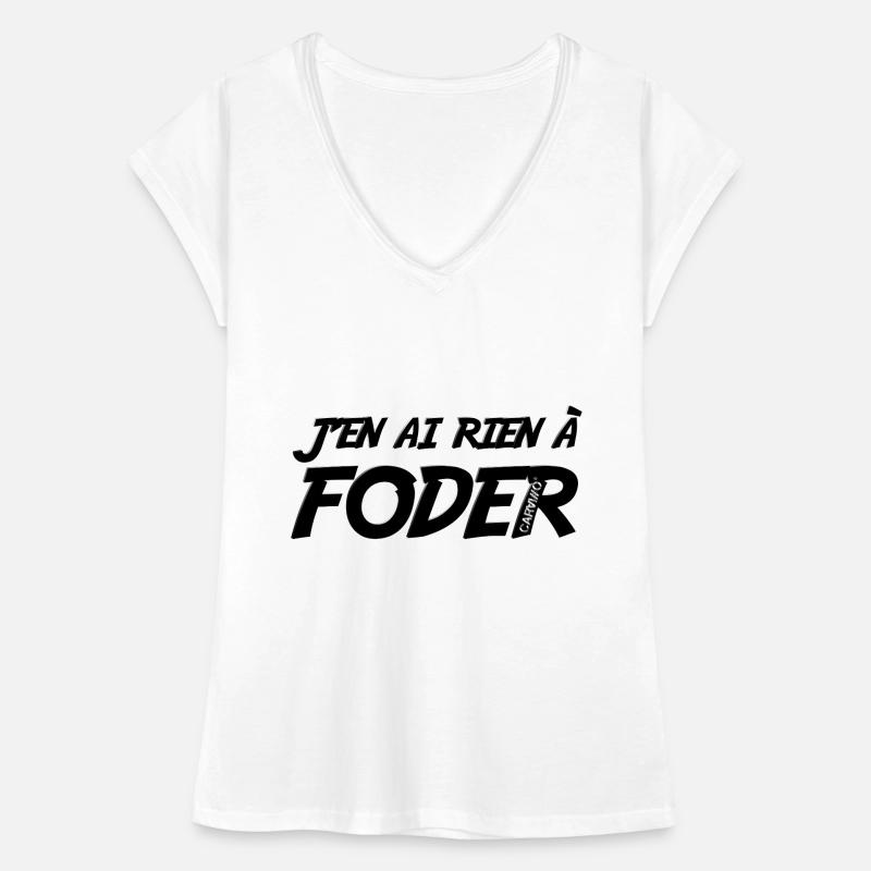 J'en ai rien a foder Noir T-shirt vintage Femme