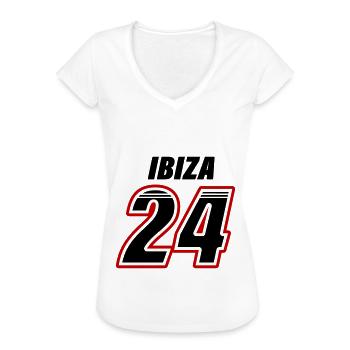 Ibiza 24 - T-shirt vintage Femme - blanc - Devant - Danielle (179cm)