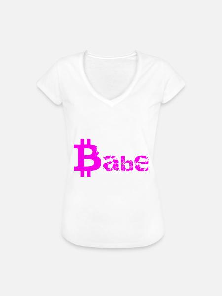 CRYPTO - Frauen Vintage T-Shirt - Weiß
