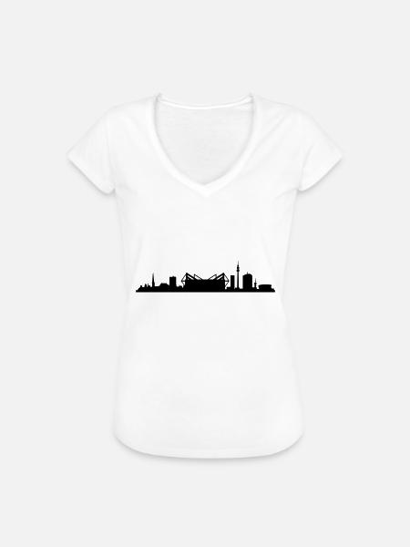Skyline - Dortmund - Frauen Vintage T-Shirt - Weiß
