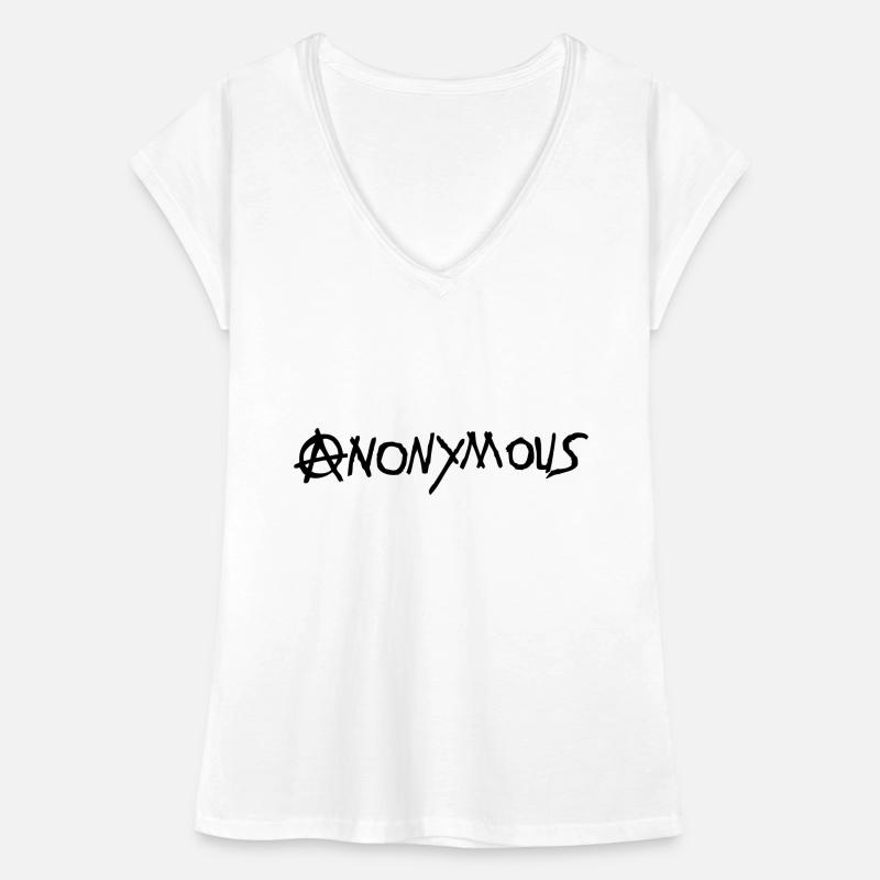 logo anarchy anonymous T-shirt vintage Femme
