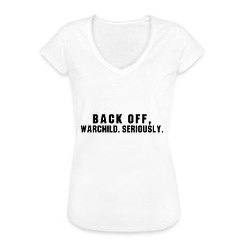 Reculez Warchild Seriously Point Break - T-shirt vintage Femme - blanc - Devant - Danielle (179cm)