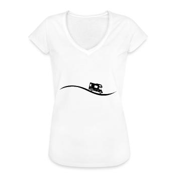 Wohnwagen Wohnmobil Camping - Frauen Vintage T-Shirt - Weiß - Vorne