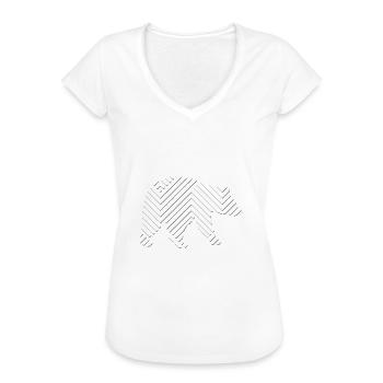 Geometrischer Bär - Geometrie Design eines Bärs - Frauen Vintage T-Shirt - Weiß - Vorne