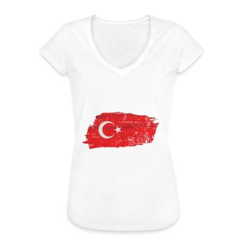 Türkei Flagge Türkiye Flag - Frauen Vintage T-Shirt - Weiß - Vorne
