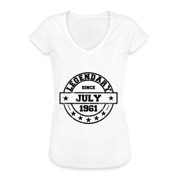 Legendary since July 1961 - Birthday - Women's Vintage T-Shirt - white - Front - Danielle (179cm)