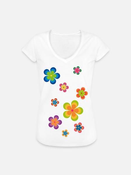 limited edition 03 flowerpower - Frauen Vintage T-Shirt - Weiß