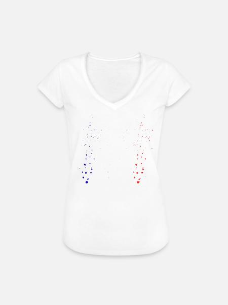 Blau Weiß Rot - Frauen Vintage T-Shirt - Weiß
