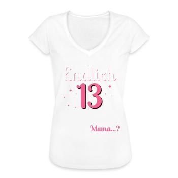 13 Mädchen Geburtstag - Frauen Vintage T-Shirt - Weiß - Vorne